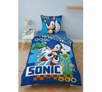 Aymax Sonic Set de ropa de cama individual, funda nórdica 135 x 200 cm + funda de almohada 80 x 80 cm, algodón, talla alemana