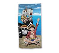 Aymax Toalla de playa One Piece Luffy D. Monkey - 100% algodón - dimensiones: 70 x 140 centimetros