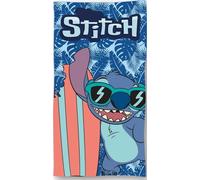 Aymax Toalla Playa Piscina BAÑO Stitch con Tabla de Surf de Lilo y Stitch II - 140 x 70cm Certificado Calidad: Oeko-Tex LIL24-3605