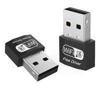 AYMBH Mini conector WiFi 6 Dongle 2.0 Adaptador USB - Receptor de red inalámbrico 802.11n, 300Mbps de alta velocidad, adaptador Wi-Fi portátil para transmisión HD y juegos, compatible con PC y