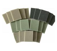 AYMBSM 10/20 piezas de bloque lijado esponja for pulido en seco y húmedo, papel lija grano 300-400, 500-600, 800-1000, 1200-1500, almohadillas, abrasivo .0620