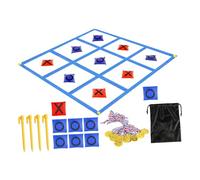 Aymzbd 1 Juego Tic Toe Gigante para Lanzar Bolsas Set de Juguete de Jardín Y Parque Nylon Resistente Y Portátil Incluye Estacas Y MEDA, Sudoku Azul