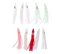 Aymzbd 10 Piezas Señuelo de Calamar Señuelo Blando de Calamar Cebo Artificial Señuelo de Pesca Cebo Blando Biónico con Ojos 3D en PVC Suave Adecuado para PES, 2 Piezas