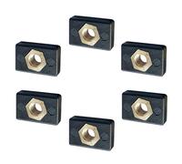 Aymzbd 12 Piezas Tuerca de Carril para Kayak Tuerca M6 Fijación Marina Tornillo de Riel Tuerca Remachable Nylon Cobre Adecuada para Instalación con