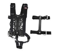 Aymzbd 2 Piezas Placa Trasera de Buceo Arnés de Espalda Adaptador para Botella Soporte Trasero Aleación de Aluminio Resistente con Patrón Hueco Y Superficie, Negro