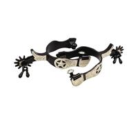 Aymzbd 2X Espuelas Vaqueras Occidentales, Equipo de Entrenamiento para Caballos, Espuelas para Botas de Caballo para Hombres Y Mujeres