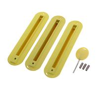 Aymzbd 3 Piezas Juego de Quillas para Tabla de Surf Caja Tri Fins Plugs con Llave y Tornillos PVC Resistente Adecuado para Surfistas Entrenamiento, Amarillo