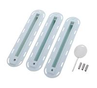 Aymzbd 3 Piezas Juego de Quillas para Tabla de Surf Caja Tri Fins Plugs con Llave y Tornillos PVC Resistente Adecuado para Surfistas Entrenamiento, Blanco