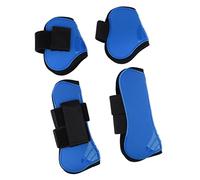 Aymzbd 4 Piezas Botas para Tendón de Caballo Botines para Cuidado de Piernas Protectores de Patas Fabricados en Neopreno Y PU Adecuadas para Entrenamiento, Azul Real