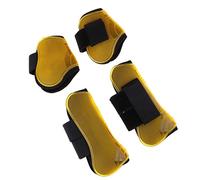 Aymzbd 4 Piezas Botas para Tendón de Caballo Botines para Cuidado de Piernas Protectores de Patas Fabricados en Neopreno Y PU Adecuadas para Entrenamiento, Amarillo