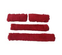 Aymzbd 4 Piezas Protectores para Jaquima Cubiertas de Confort Forros de Repuesto Set para Cabezada de Felpa para Mantener Al Caballo Cómodo Adecuado para TR, Rojo