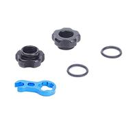 Aymzbd 5 Piezas Adaptador de Válvula de Bicicleta Convertidor de Rosca Tuerca Extractora de Núcleo Juego de Anillos de Sellado para Conversión Reparación