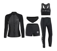 Aymzbd 5 Piezas Traje de Buceo Conjunto de Neopreno Femenino Traje Completo Dividido Tacto Suave Material Poliéster Liviano Apto para Chicas Surf Esquí Acuát, SG