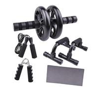 Aymzbd 6 Piezas Rueda Abdominal Rodillo Barra Flexiones Banda Resistencia Equipo Ejercicio PP para Entrenamiento Fuerza Muscular Adecuado para Hombres, 6 uds.