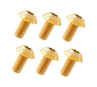 Aymzbd 6 Piezas Tornillos Rotor Bicicleta Pernos Disco Freno Bici M5x10mm Rosca T25 Resistente a la Corrosión para Uso en Bicicleta de Montaña Carretera, Oro