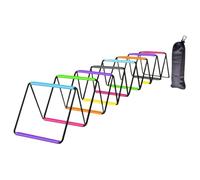 Aymzbd Agility Ladder Plegable para Entrenamiento Físico Escalera Deportiva Que Mejora Velocidad Y Equilibrio Fabricada con Acero Y Correa Tejida Resistente, 16 Rejillas, 640 Cm X 40 Cm