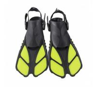 Aymzbd Aletas de Natación para Adulto de Pala Larga con Ajuste Adaptable Diseño sin Talón Tracción Estable y Control del Aleteo Combinación de y PP Adecuadas , Amarillo Fluorescente , ML/XL