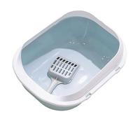 Aymzbd Bandeja para Gatos Bandeja Sanitaria Abierta Contenedor de Arena Alta Protección contra Salpicaduras Fácil Desmontaje Material PP Sólida Adecuada para, Azul