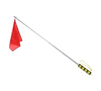 Aymzbd Bandera de Entrenamiento para Caballos Equipo Portátil con Asta Retráctil Y Guía de Competición Accesorio de de Metal Ligero Adecuado para Enseñ, Negro Amarillo