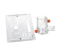 Aymzbd Base para Máquina de Corte Placa Inferior Sin Taladro Guía Acrílica Transparente Medición Precisa Adecuada para Carpintería Taller Banco de Trabajo Us, S con tapa