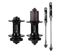 Aymzbd Bicicleta Montaña Kit Bujes Liberación Rápida Rueda Rodamientos Aleación Estable Adecuado para Reparación Accesorios Salidas Recreativas, Conjunto Negro