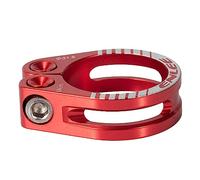 Aymzbd Bike Seat Post Clamp para Bicicleta con Clip Rápido de Bloqueo por Tornillo y Abrazadera Aluminio Anodizado Adecuado para, Rojo 31,8 MM