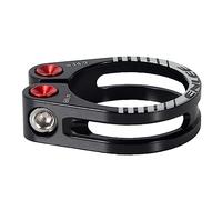 Aymzbd Bike Seat Post Clamp para Bicicleta con Clip Rápido de Bloqueo por Tornillo y Abrazadera Aluminio Anodizado Adecuado para, Negro 34,9 MM