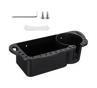 Aymzbd Boat Storage Organizer Organizador de Asiento de Barco Caja Marino Portavasos Multifunción Material con Drenaje Adecuado para Pesca Nav, Negro