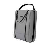 Aymzbd Bolsa para Zapatos de Golf Organizador de Calzado Deportivo con Doble Cremallera Y Asa Fuerte Fabricado en PU Adecuada para Maleta Aeropuerto Paseo, Gris