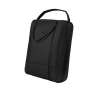 Aymzbd Bolsa para Zapatos de Golf Organizador de Calzado Deportivo con Doble Cremallera Y Asa Fuerte Fabricado en PU Adecuada para Maleta Aeropuerto Paseo, Negro