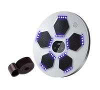 Aymzbd Boxing Almoadilla de Boxeo Electrónica con Música Y Bluetooth Equipo de Reacción Rápida Panel de Entrenamiento Mural Material PVC Adecuada Par, Blanco sin Guantes