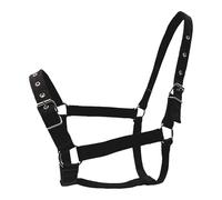 Aymzbd Cabestro para Caballo Nylon Ajustable Arnés Entrenamiento Ecuestre con Funcionalidad Avanzada para Propietarios de Caballos Deportes Al Aire Libre Gra, Negro