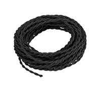 Aymzbd Cable Colgante Vintage para Lámpara Cordón Artesanal de Estilo Retro Cable para Proyectos de Iluminación Material Resistente de Cobre Adecuado para Am, Negro