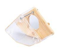 Aymzbd Caja de Cría de Loros, para Pájaros de Madera, Caja Nido para Pájaros Acrílica Abierta Lateral, Accesorios para Jaula para Periquitos Canarios, Claro