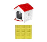 Aymzbd Caja Nido para Gallinas Ponedero para Gallinas Caja Recolección de Huevos Limpieza Rápida Material Estable Montaje Sencillo Apta para Criar Aves Y Rec, Rojo con Estera