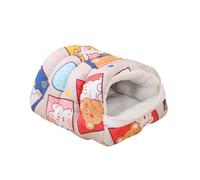 Aymzbd Cama Cueva para Mascotas Refugio Semiencerrado Portátil Accesorios de Felpa Compacta Nido Cómodo Adecuado para Gatos Y Perros Interiores Viajes Regalo, Style a, L