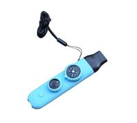 Aymzbd Camping Supervivencia Silbato Portátil Brújula Linterna Lupa Espejo Compartimiento PP Adecuado Educación Ambiental Senderismo, Azul Claro