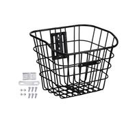 Aymzbd Canasta Delantera para Bicicleta con Estructura Metálica Ligera Y Duradera Porta Equipaje Organizador para Mascotas Y Objetos Adecuada para Adultos Bi, Negro