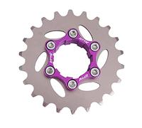 Aymzbd Cassette para Bicicleta Sprocket Monovelocidad Convertidor Piñón Espaciadores de Acero Resistente Fácil Montaje Adecuado para Ciclismo, 22T