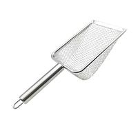 Aymzbd Cat Litter Scooper Acero Inoxidable Pala Recogedor de Arena Gatos Mascotas Portátil Herramienta Limpieza Excrementos Apto para Gatos Perros, 4.3 mm x 4.3 mm