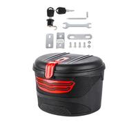 Aymzbd Cesta para Bicicleta Caja Organizadora de Bicicleta Eléctrica Cesta Trasera Impermeable con Hecha de Material Resistente Adecuada para Trans, Black Red L