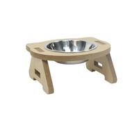 Aymzbd Cuenco para Gatos, para Comida Y Agua para Mascotas, Elevado, Portátil, de Acero Inoxidable, Cuenco para Alimentación de Platos para Mascotas, Solo tazón