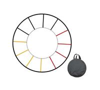 Aymzbd Escalera de Agilidad para Potenciar El Rendimiento Atlético Escalera para Ejercicios Deportivos Equipo Plegable de Coordinación Escalera para Mejorar, 12 Cuadrículas Rojo Negro