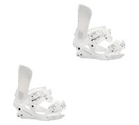 Aymzbd Fijaciones de Snowboard para Adultos Hebilla Liberación Rápida Base Regulable Correa Eva Respaldo Portátil Material Ligero Adecuadas para Esquí Hombre, L White