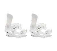 Aymzbd Fijaciones de Snowboard para Adultos Hebilla Liberación Rápida Base Regulable Correa Eva Respaldo Portátil Material Ligero Adecuadas para Esquí Hombre, M White