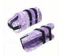 Aymzbd Flotador Infantil Piernas Mangas Cintillos de Flotación Soporte de Pierna Brazalete de Natación Correas con Gancho Ajustables para Ajuste Firme, Púrpura Camuflaje Blanco, Largo