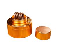 Aymzbd Hornillo de Alcohol Quemador de Espíritu Estufa de Metal Hornilla para Viajes Cocina para Excursiones Resistente Adecuado para Comidas Calientes, Oro