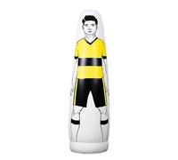 Aymzbd Inflable Maniquí de Fútbol para Simulación de Defensa Equipo para Fútbol Accesorio Multifuncional Entrenador de Guardameta Estructura Resistente, Amarillo 160cm