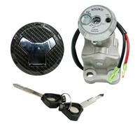 Aymzbd Interruptor de Motocicleta Cerradura de Encendido Universal Cilindro de Batería Hermético Fácil de Instalar para Reemplazo Reparación Uso Di, Plata