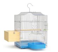 Aymzbd Jaula para pájaros Metal, agapornis, con diseño cúpula y prevención, para s, Jaula para Canarios, Estándar con baño y cría